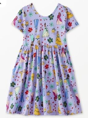 Hanna Andersson Disney Princess Super Soft Skater Dress Size 8